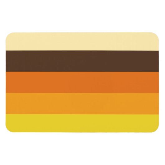 70s Retro Gestreept Kleurpatroon Magneet (Horizontaal)