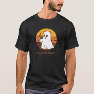 70s Retro Ghost Coffee Haunt T-shirt