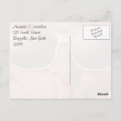 70's Retro Girl Bedankt Briefkaart (Achterkant)