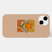 70's Retro glimlende Daisy Flower Case-Mate iPhone Case (Achterkant (horizontaal))
