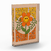 70's Retro glimlende Daisy Flower Fotoblokken (Links)