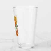 70's Retro glimlende Daisy Flower Glas (Links)