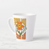 70's Retro glimlende Daisy Flower Latte Mok (Linkerhoek)