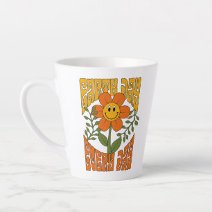 70's Retro glimlende Daisy Flower Latte Mok
