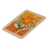 70's Retro glimlende Daisy Flower Magneet (Linkerzijde)