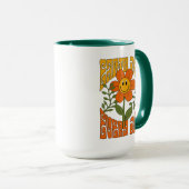 70's Retro glimlende Daisy Flower Mok (Voorkant rechts)