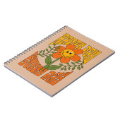 70's Retro glimlende Daisy Flower Notitieboek (Linkerzijde)