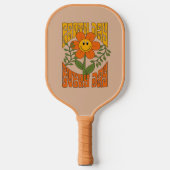 70's Retro glimlende Daisy Flower Pickleball Paddle (Voorkant)