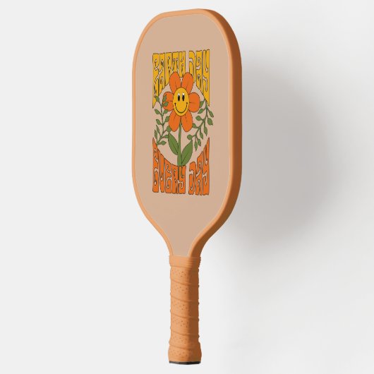 70's Retro glimlende Daisy Flower Pickleball Paddle (Links)