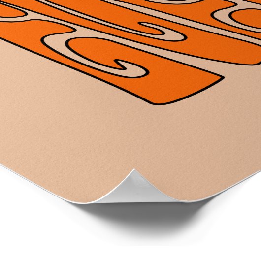 70's Retro glimlende Daisy Flower Poster (Hoek)