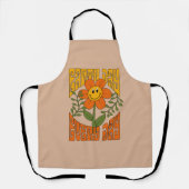 70's Retro glimlende Daisy Flower Schort (Voorkant)