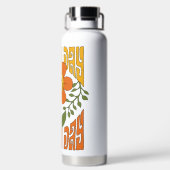 70's Retro glimlende Daisy Flower Waterfles (Achterkant)