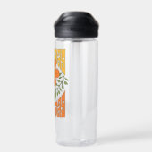 70's Retro glimlende Daisy Flower Waterfles (Achterkant)