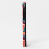 70s retro golvende geometrische bladeren Case-Mate iPhone case (Achterkant/links)