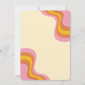 70s Retro Groovy Feest Madeliefjes Perzik Verjaard Kaart (Achterkant)