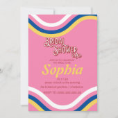 70S RETRO groovy hippie VRIJGEZELLENFEEST Kaart (Voorkant)