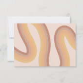 70s Retro Groovy Lines Funky QR Code RSVP Kaart (Achterkant)