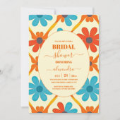 70's Retro Groovy Oranje Vrijgezellenfeest Kaart (Voorkant)