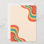 70s Retro Groovy Party Daisies Bloem Verjaardag Kaart (Achterkant)