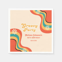 70s Retro Groovy Party Daisies Bloem Verjaardag