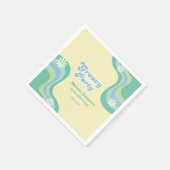 70s Retro Groovy Party Daisies Gele Verjaardag Servet (Hoek)