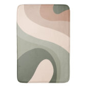 70s Retro Groovy Pattern Green, Peach, Cream Badmat (Voorkant Verticaal)