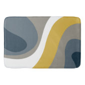 70s Retro Groovy Pattern Navy, Mustard, Grey Badmat (Voorkant)