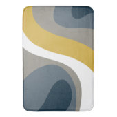 70s Retro Groovy Pattern Navy, Mustard, Grey Badmat (Voorkant Verticaal)