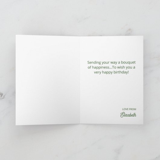 70s Retro Groovy Psychedelic Hippy Flower Verjaard Kaart (Binnen)