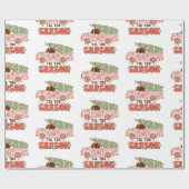 70s Retro Groovy Tis Het Seizoen Kerstmis Cadeaupapier (Vlak)