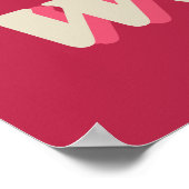 70's Retro Groovy Viva Magenta Bruiloft Welkom Poster (Hoek)