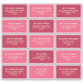 70's Retro Groovy Wedding Individual Guest Address Sticker (Voorkant)