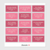 70's Retro Groovy Wedding Individual Guest Address Sticker (Vel)