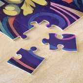 70s Retro Heart Pride Kleurrijke Puzzel Legpuzzel (Zijkant)