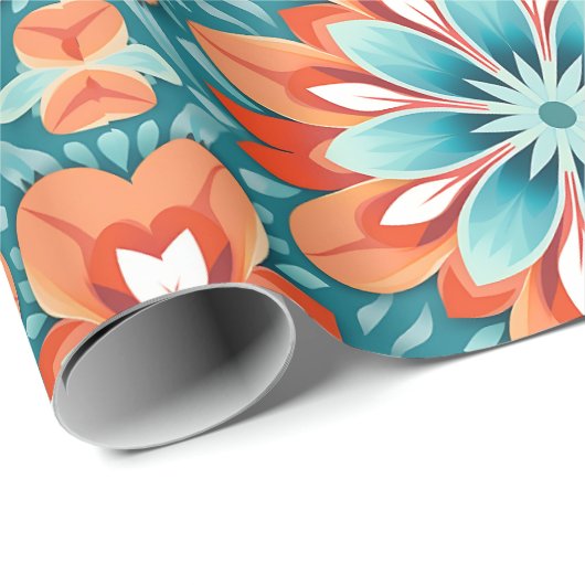  70s Retro Hippie Style Flower Power Boho Cadeaupapier (Rol Hoek)