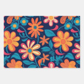  70s Retro Hippie Style Flower Power Boho Inpakpapier Vel (Voorkant 3)