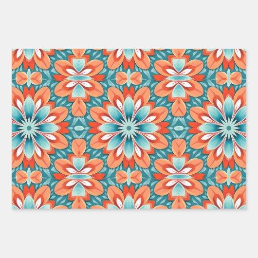  70s Retro Hippie Style Flower Power Boho Inpakpapier Vel (Voorkant 2)