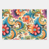  70s Retro Hippie Style Flower Power Boho Inpakpapier Vel (Voorkant 2)