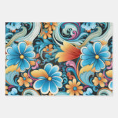  70s Retro Hippie Style Flower Power Boho Inpakpapier Vel (Voorkant)
