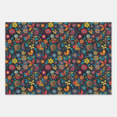  70s Retro Hippie Style Flower Power Boho Inpakpapier Vel (Voorkant 3)