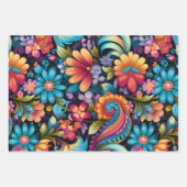  70s Retro Hippie Style Flower Power Boho Inpakpapier Vel (Voorkant 2)