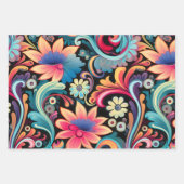  70s Retro Hippie Style Flower Power Boho Inpakpapier Vel (Voorkant 3)