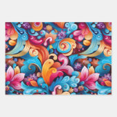  70s Retro Hippie Style Flower Power Boho Inpakpapier Vel (Voorkant 2)