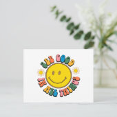 70s Retro Hippie Sublimatie Bundel Briefkaart (Staand voorkant)