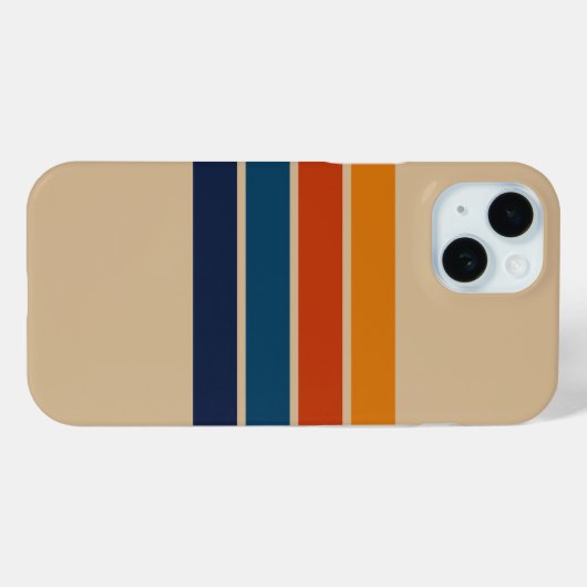 70s Retro iPhone 15 Case (Achterkant (horizontaal))
