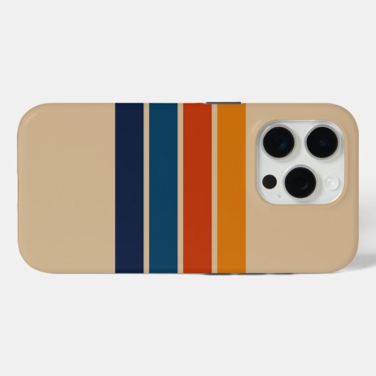 70s Retro iPhone 15 Pro Case (Achterkant (horizontaal))