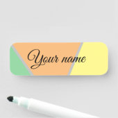 70s Retro kleurenblok Naamplaatje (In situ)