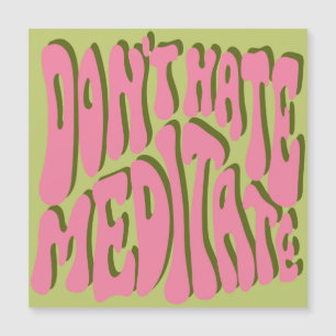 70s Retro: 'Meditate' Motivatie Poster