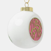 70s Retro: 'Meditate' Motivatie Poster Keramische Bal Ornament (Links)