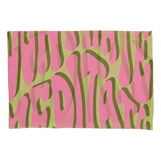 70s Retro: 'Meditate' Motivatie Poster Kussensloop (Voorkant)